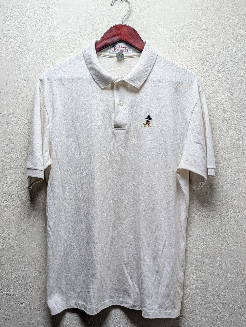 Vtg 1990s Disney Fashions Mickey Mouse Character Graphic Polo Tee Sz XL
